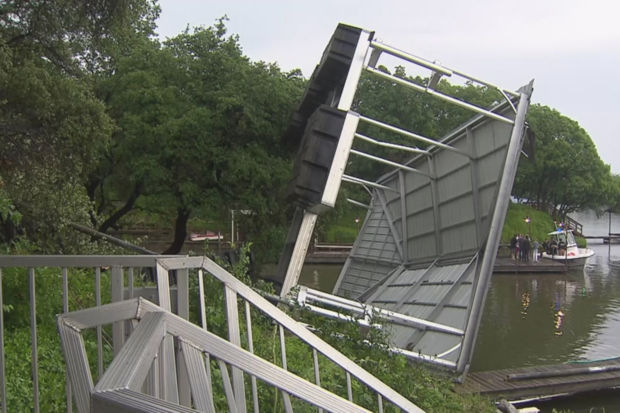 Storm damage at Eagle Mountain Lake 