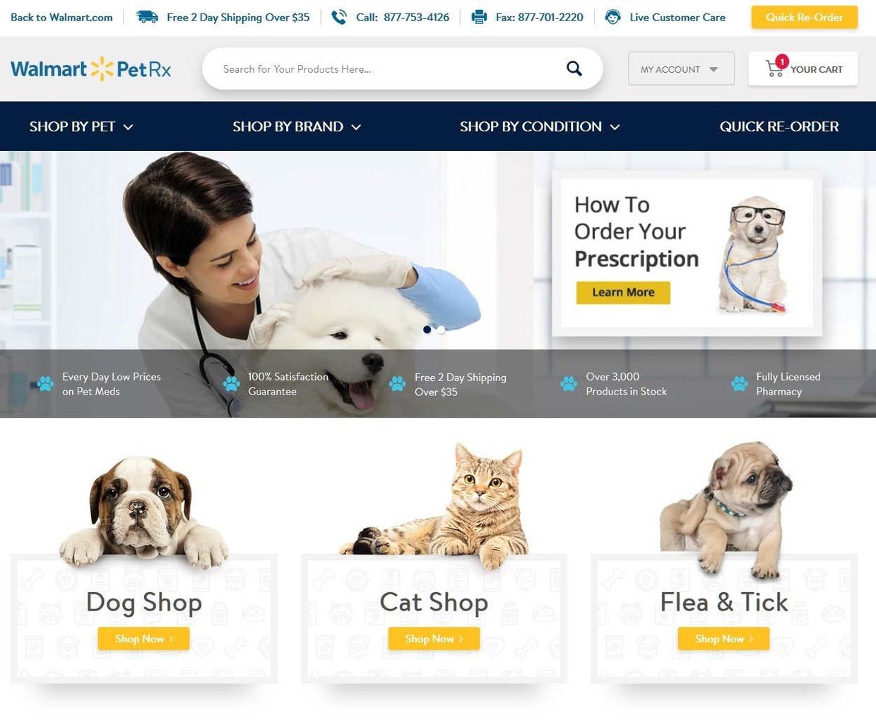 Walmart online pet pharmacy Retailer expands animal and veterinary