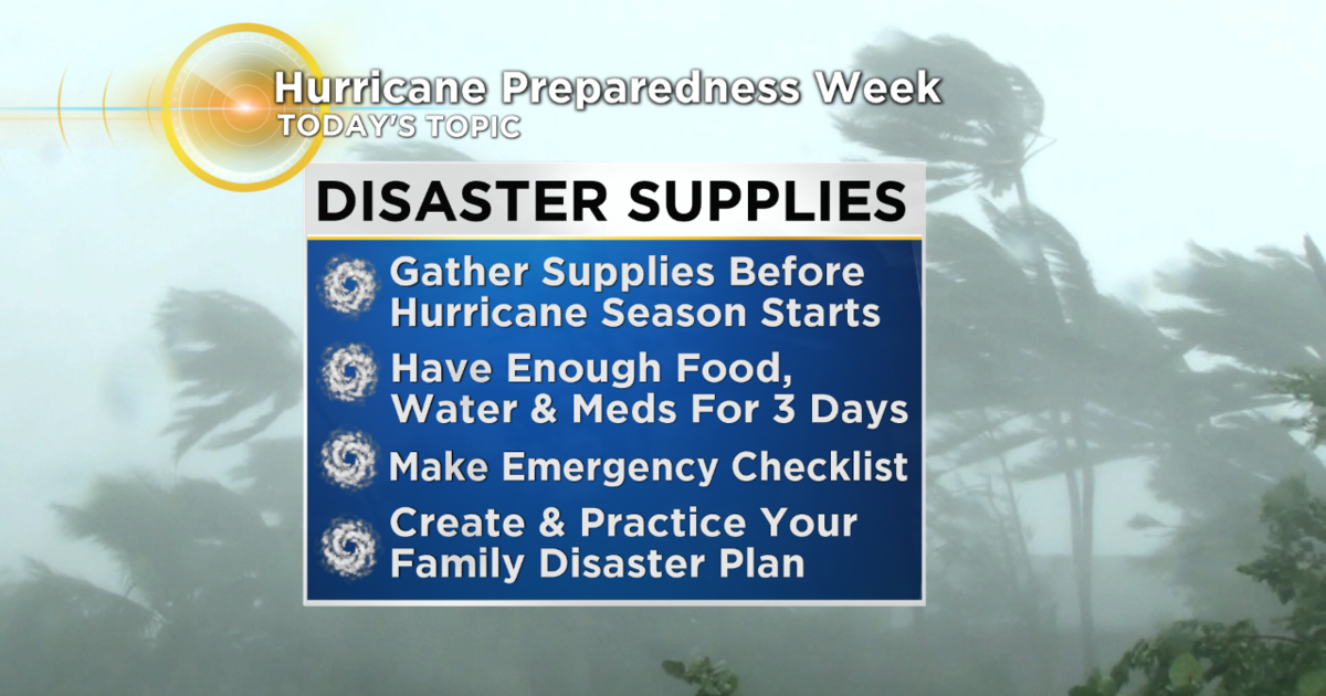 Hurricane Preparedness Week Stocking Up On Disaster Supplies CBS