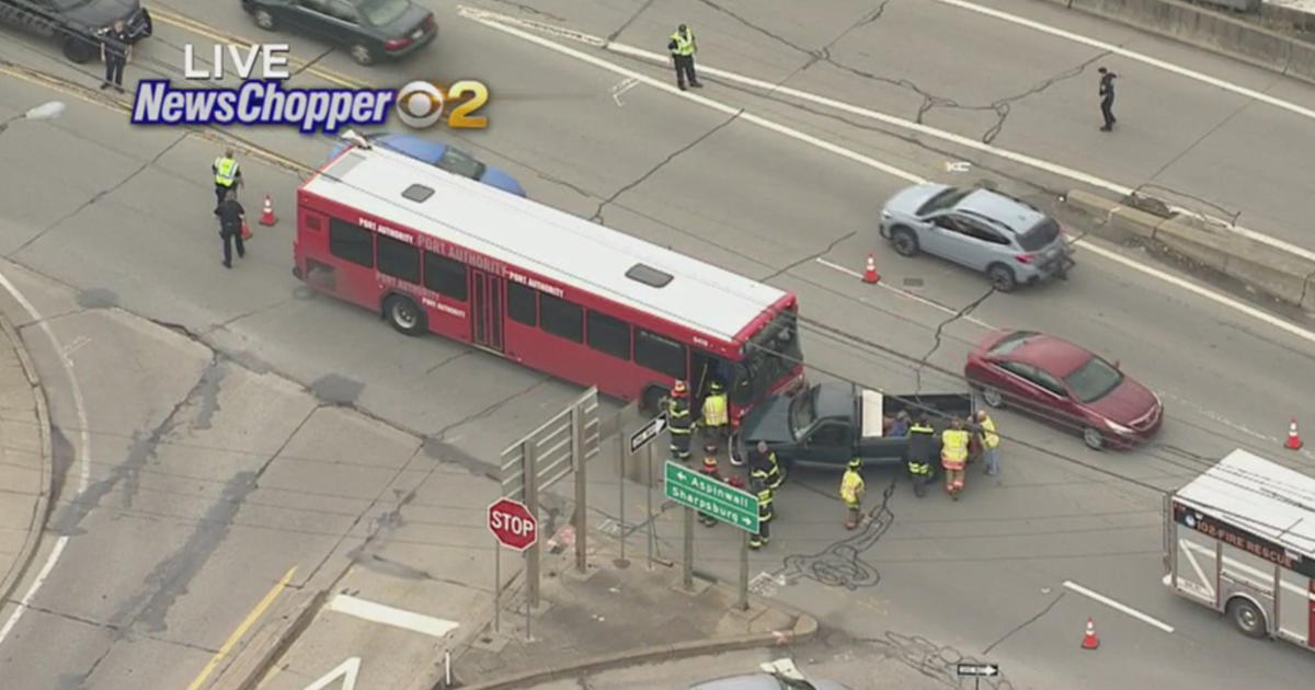 Port Authority Bus, Pickup Truck Collide In Aspinwall - CBS Pittsburgh