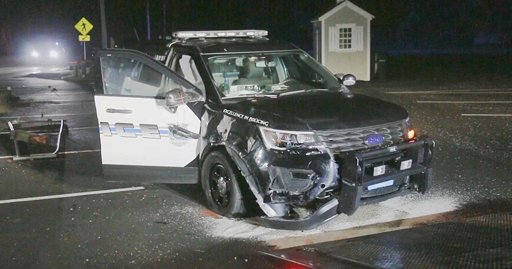 Yarmouth Crash Injures 2 Police Officers CBS Boston