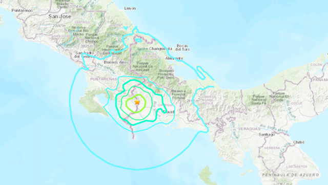 USGS Panama 6.1 magnitude earthquake 