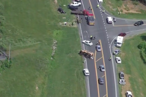 Stanly County, North Carolina school bus crash 