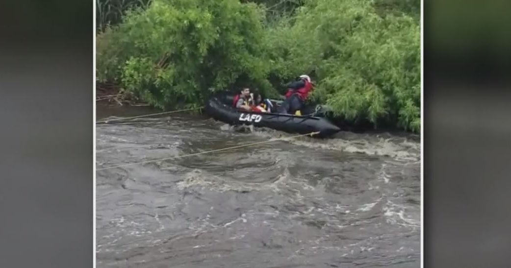 Transients Rescued From FastMoving LA River In Atwater Village CBS