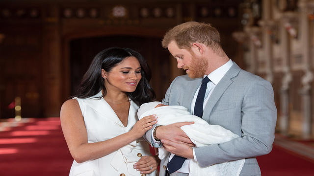 The Duke & Duchess Of Sussex Pose With Their Newborn Son 