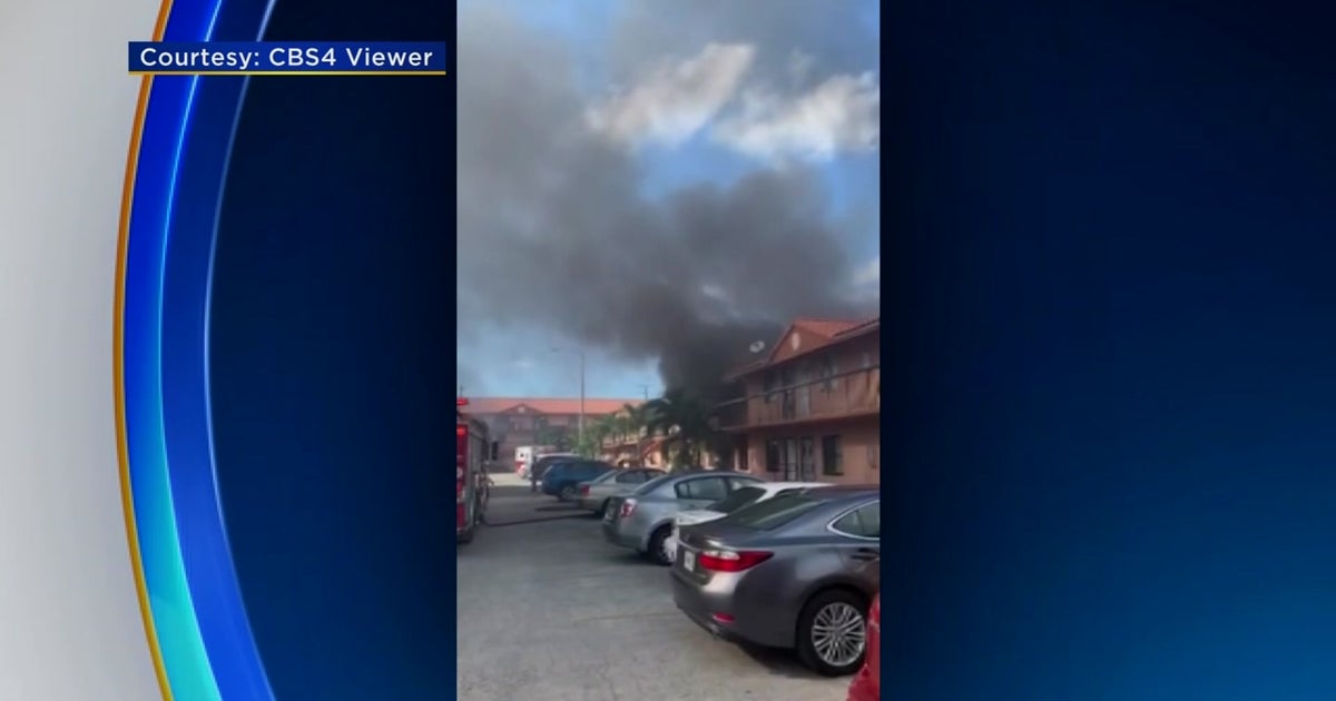 One Hurt, Dog Rescued In Hialeah Apartment Fire - CBS Miami