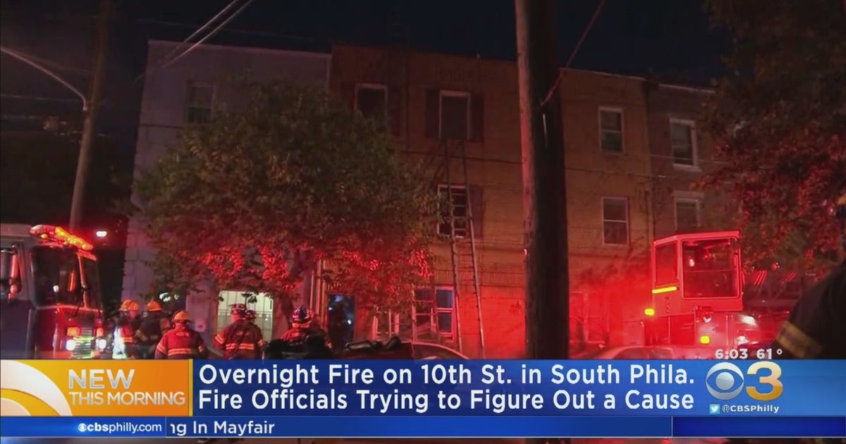 Flames Break Out Overnight In South Philadelphia Rowhome - CBS Philadelphia