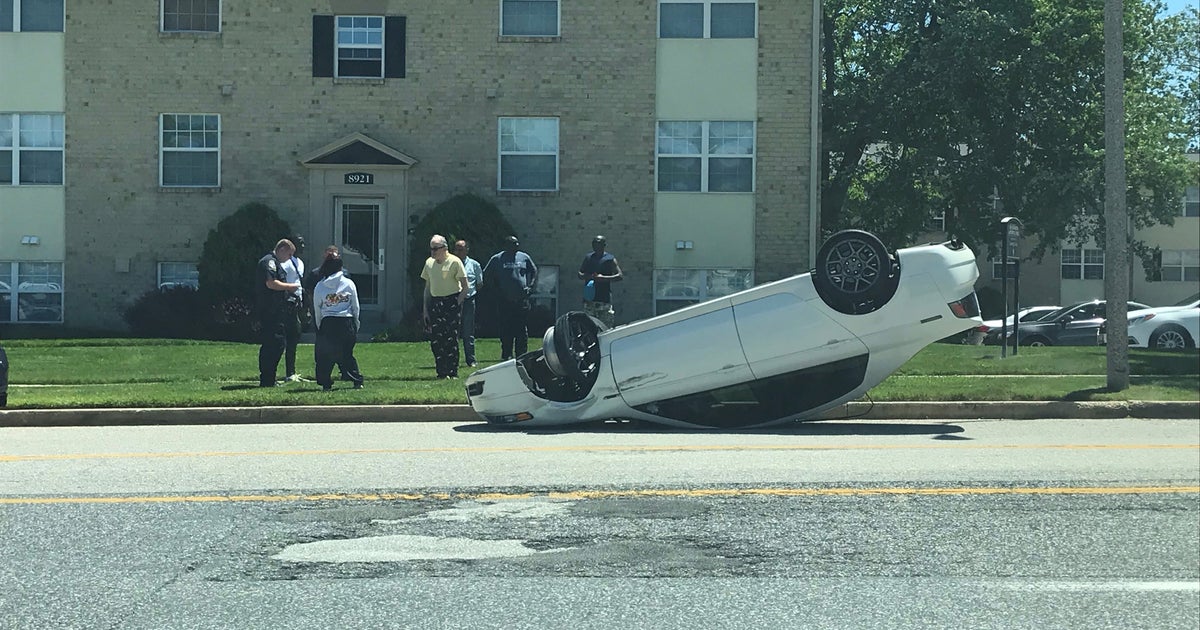 Car Overturns After Parkville Crash CBS Baltimore