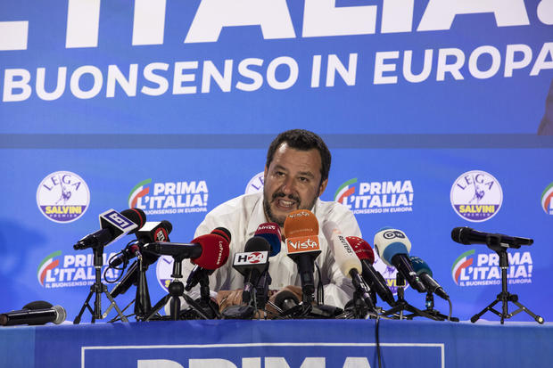 Salvini's Lega Party Holds EU Election Night Event 