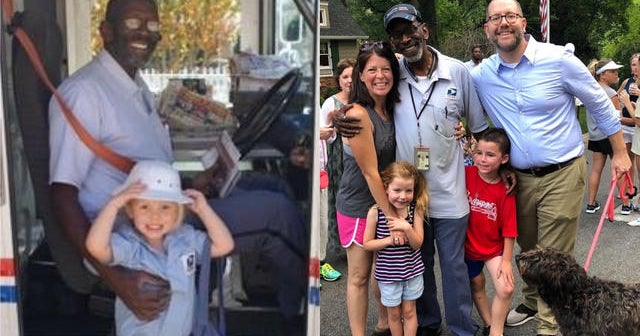 Community comes together to honor beloved mailman of 35 years - CBS News