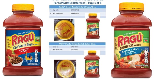 Company Recalling Some Ragú Pasta Sauces Because They May Contain ...