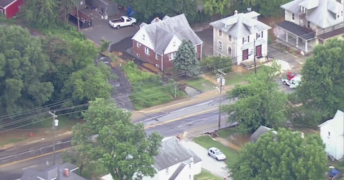 Belair Road Reopens After Water Main Break - CBS Baltimore