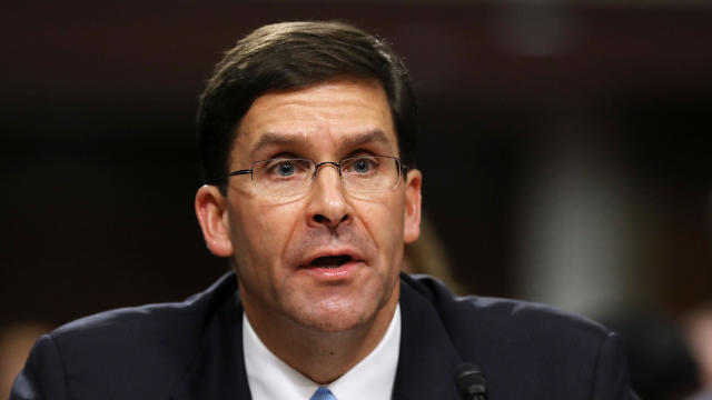 Mark Esper testifies before the Senate Armed Services Committee during his confirmation hearing to be secretary of the U.S. Army in the Dirksen Senate Office Building on Capitol Hill Nov. 2, 2017, in Washington. 