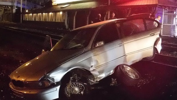 car crash allston train tracks