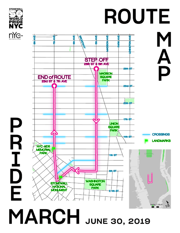 World Pride route map 