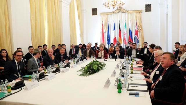 Iran's top nuclear negotiator Araqchi and EEAS Schmit attend a meeting in Vienna 