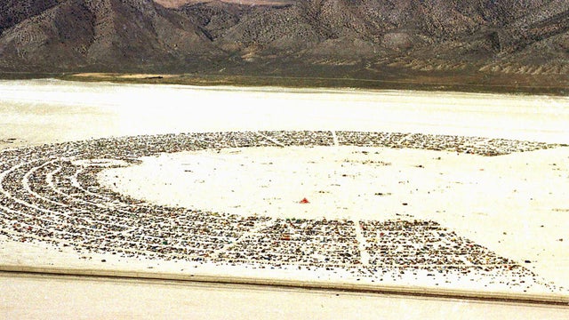 General view of Black Rock City's  Burning Man fes 