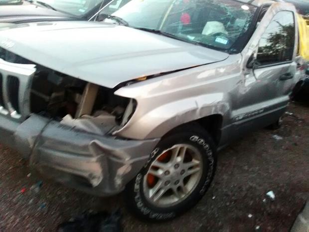 Danielle Escalante's wrecked Jeep 