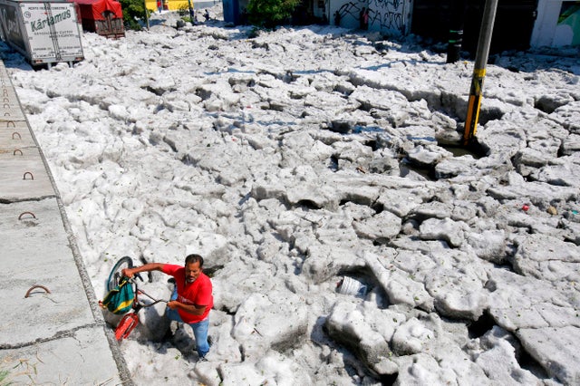 TOPSHOT-MEXICO-WEATHER-HAIL