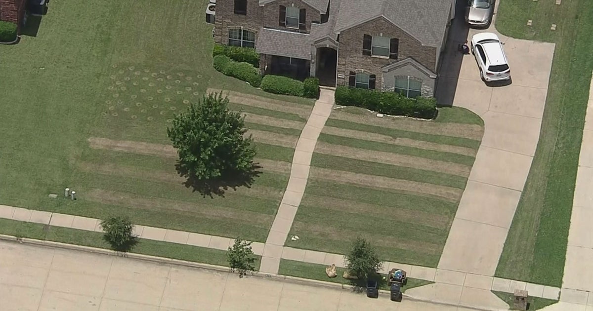 American Flag Mowed Into Front Lawn Of Haslet Home To Honor Army