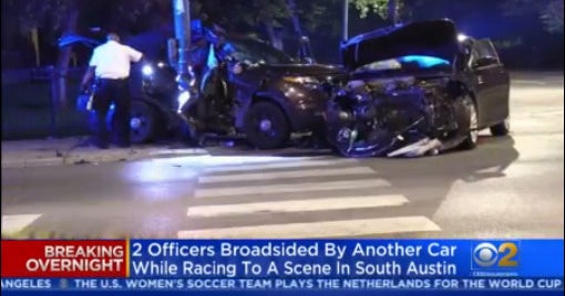 Two CPD Officers Among 3 Injured In Overnight Crash - CBS Chicago