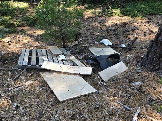 Abandoned Campfire trash 5- Stanislaus National Forest - Copy 
