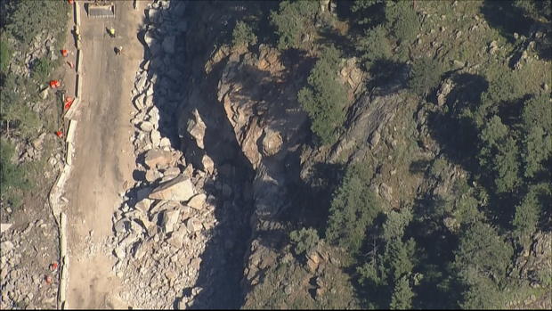Boulder Canyon rockslide at 119 