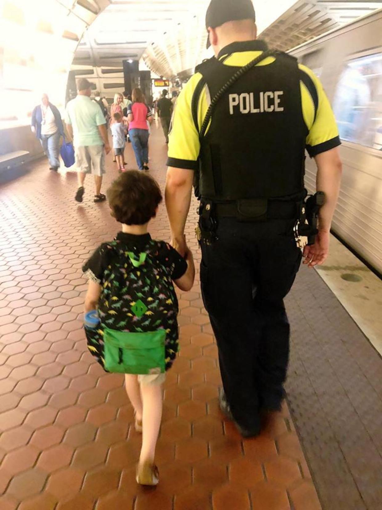 Single Mom And 4 Year Old Son With Autism Reunite With Washington D C Metro Police Officer Who