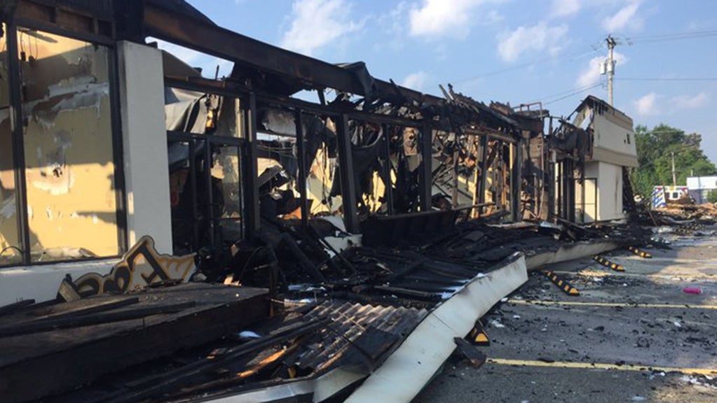 7 Firefighters Injured In Massive Gas LineFueled Fire At Shopping