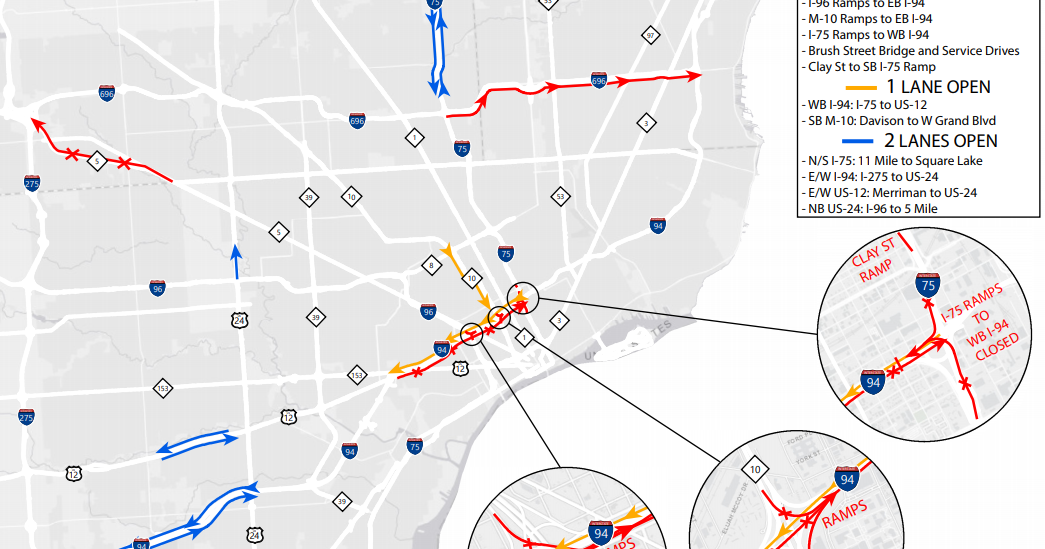 Weekend Construction In Metro Detroit: Here's What You Need To Know ...