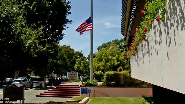 Flag Flies at Half Mast at San Rafael City Hall 