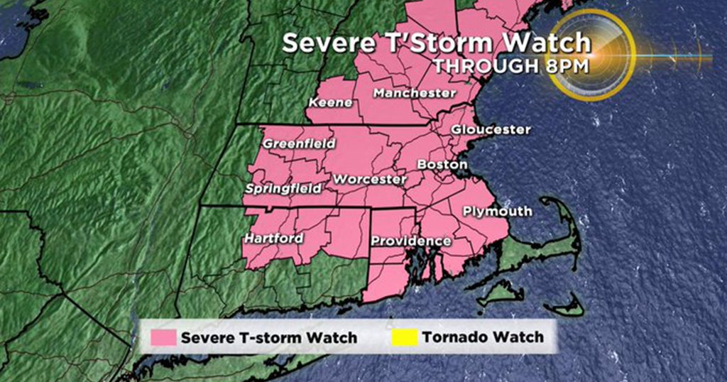 Weather Alert: Severe Thunderstorm Watch Issued For Boston Area - CBS ...