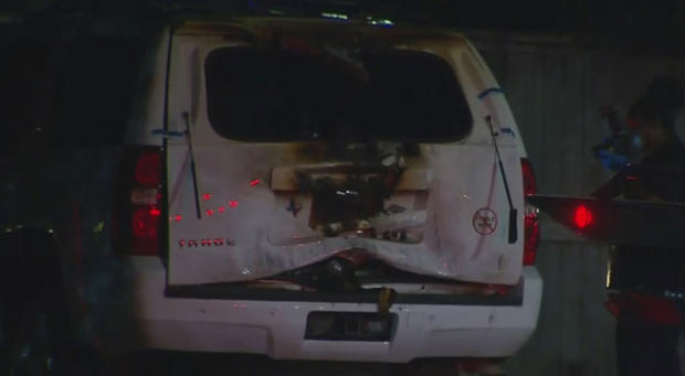 Body found in burning SUV 