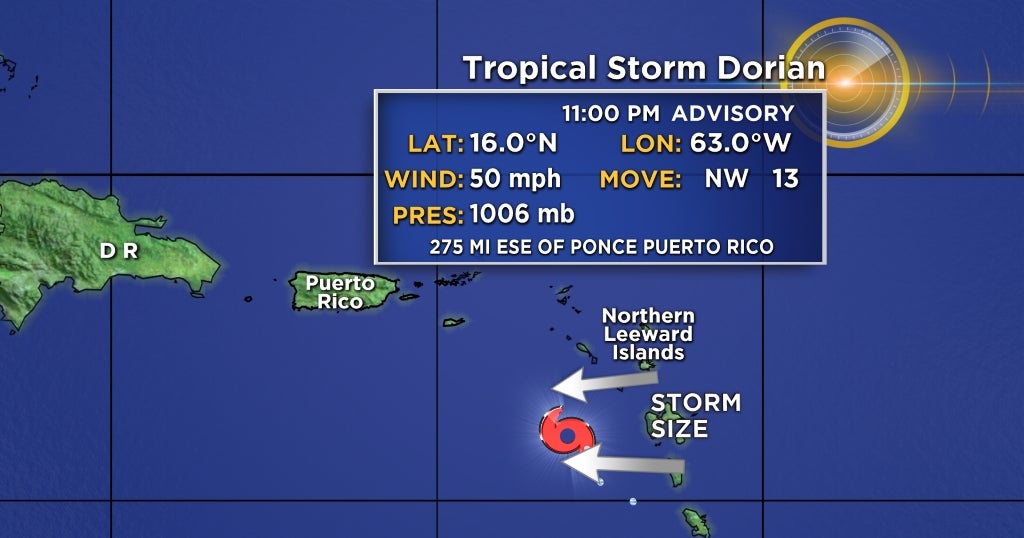 Tropical Storm Dorian Expected To Strengthen Before Reaching Puerto ...