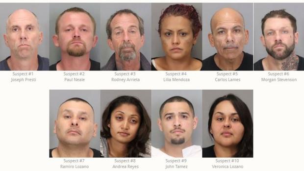 SJPD Arrests 10 Suspects for Burglary, Conspiracy, Possession of Guns &amp; Other Crimes 