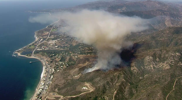 Brush Fire Erupts In Malibu 