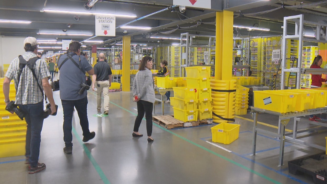 Colorado Leaders Tour Amazon Robotics Fulfillment Center In Thornton CBS Colorado