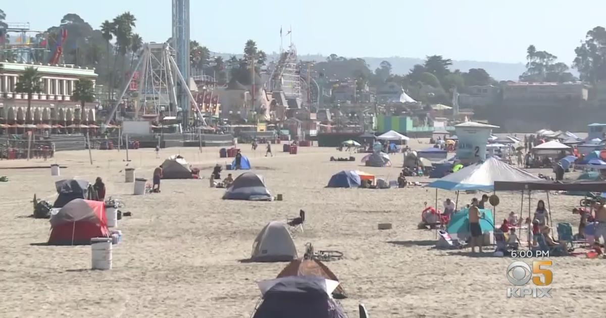 Tourists Growing Homeless Encampment Share Sands Of Santa Cruz s