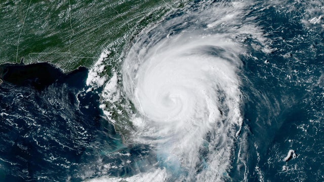 ​Hurricane Dorian churns near the east coast of Florida in a satellite image captured at 4:16 p.m. ET on September 3, 2019. 