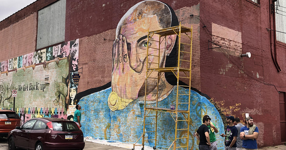 Artist creating mural for late Pittsburgh rapper Mac Miller at site of his  former recording studio