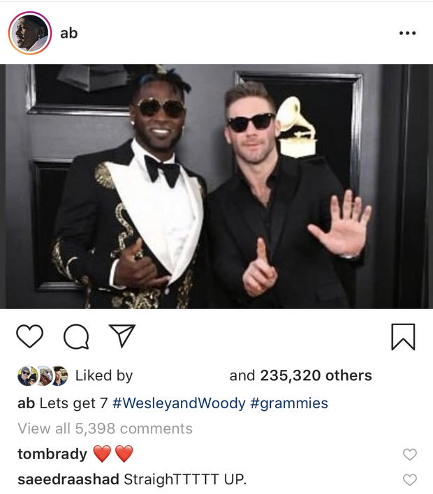 Tom Brady's comment on Antonio Brown's Instagram post 