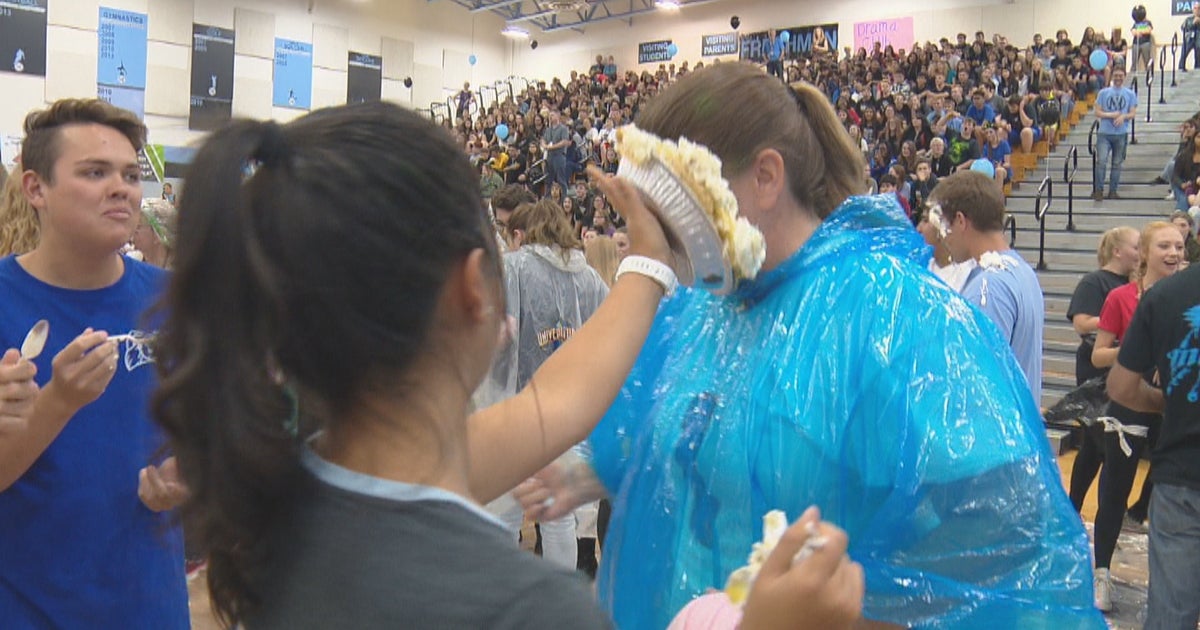 Westminster Teachers Take Pie In The Face To Raise Money For Children's Hospital Colorado CBS