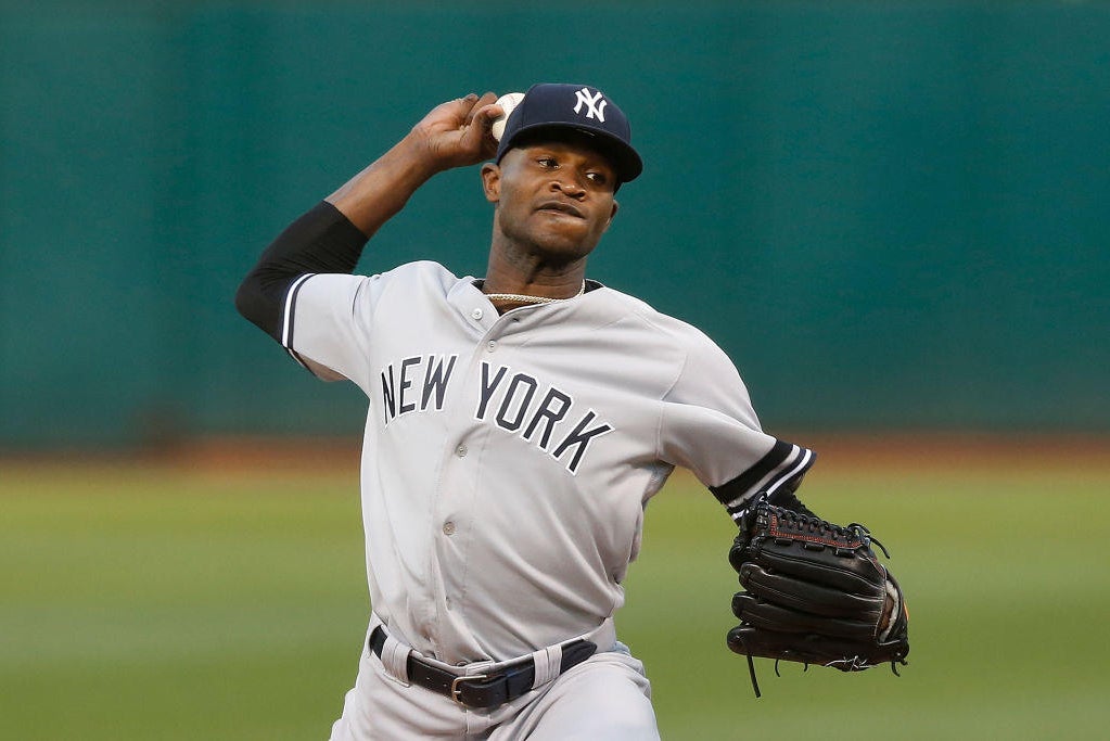 Domingo Germán, Yankees' pitcher, put on leave today for violating MLB