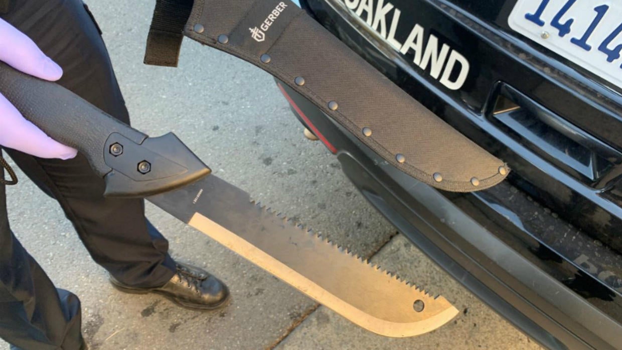 Machete Wielding Man Arrested After Attack In Oakland Cbs San Francisco