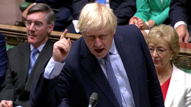 Britain's Prime Minister Boris Johnson speaks at the parliament in London 