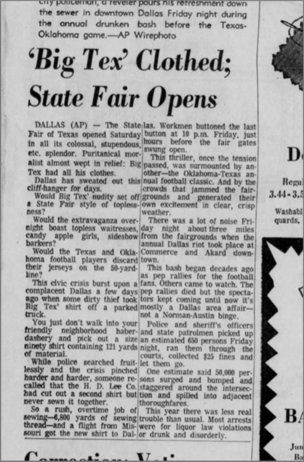 AP story on 1970 State Fair of Texas 