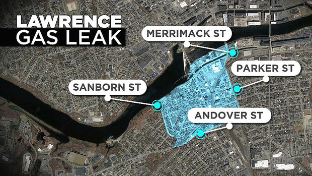 lawrence gas leak map 