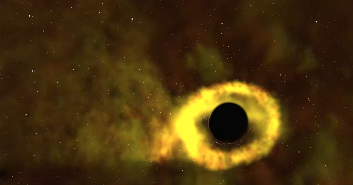 black hole eating the universe