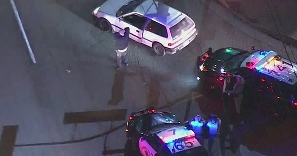 Wild Chase Out Of Whittier Runs Out Of Gas In Compton CBS Los Angeles