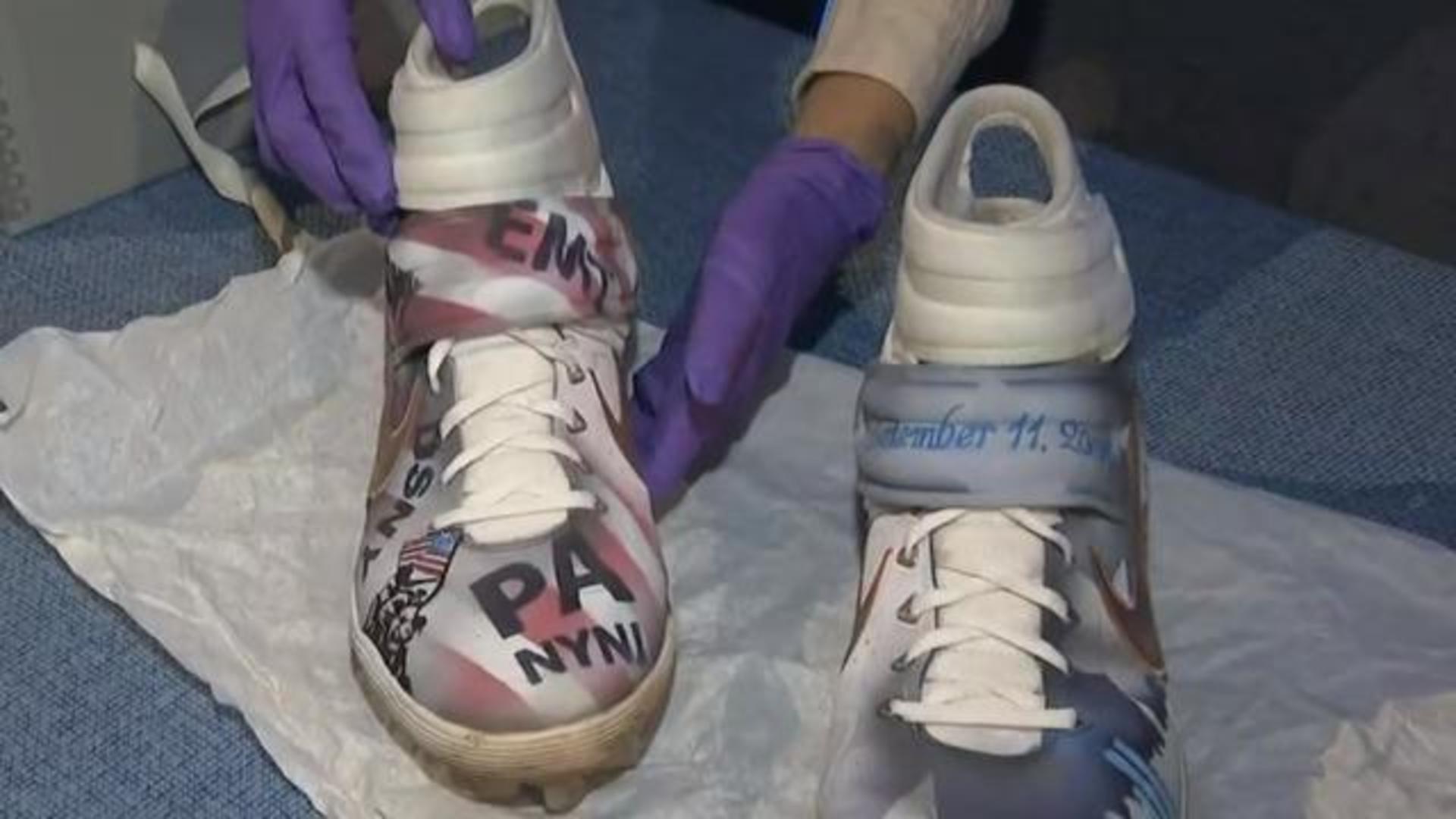 Mets slugger Pete Alonso donates custom cleats to 9/11 museum